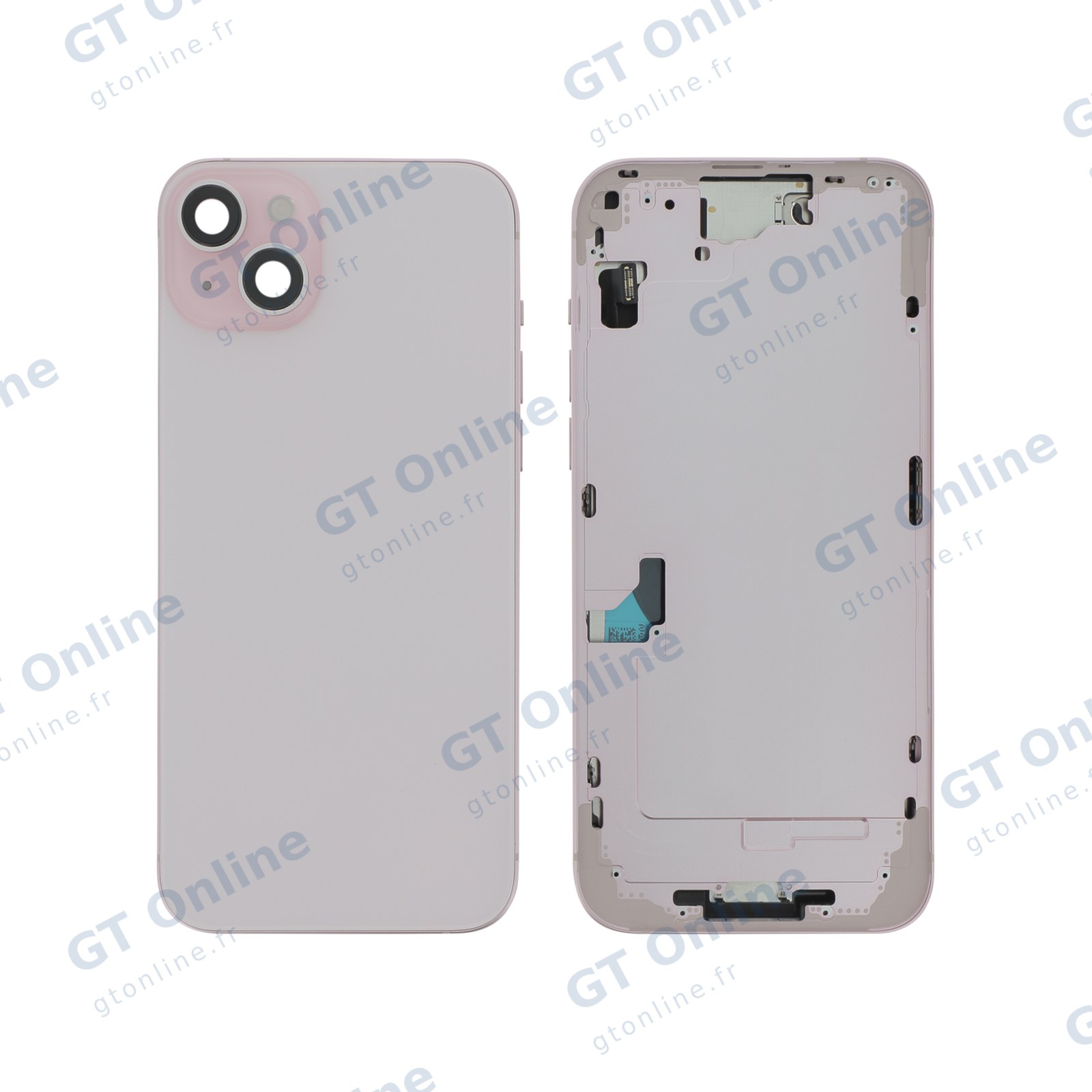 Châssis central pour iPhone 15 Plus (rose) — vue 1