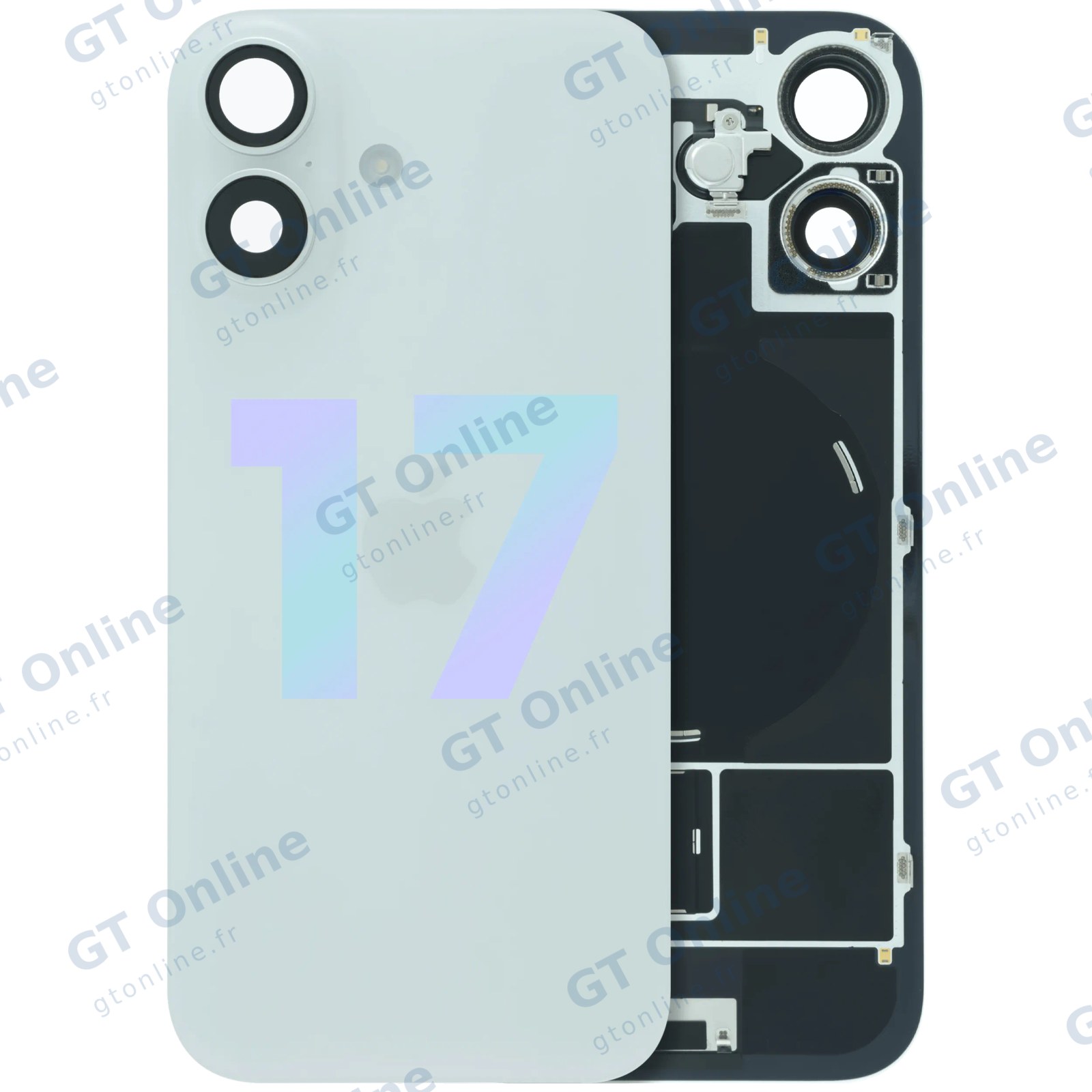 Vitre arrière pour Apple iPhone 17 (pack service origine, blanc)