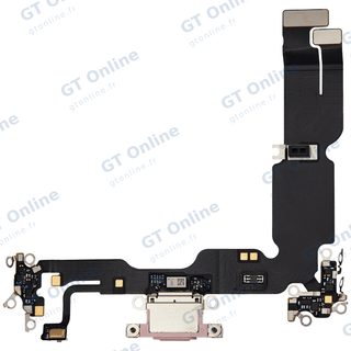 Dock de charge pour Apple iPhone 15 Plus (origine d'occasion, rose)