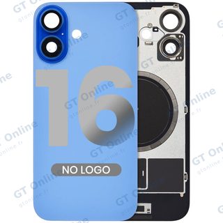Vitre arrière pour Apple iPhone 16 (sans logo, compatible, bleu outremer)