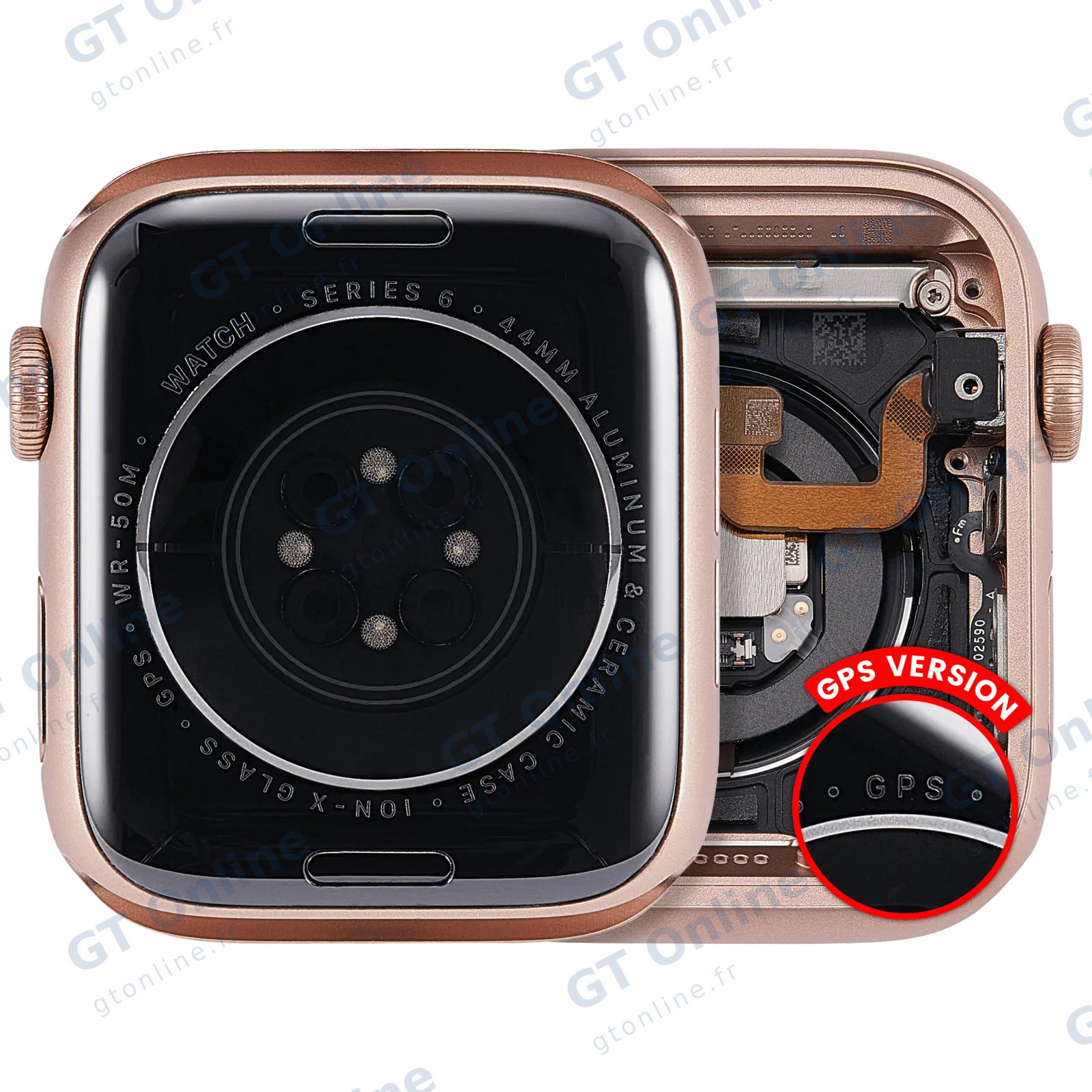 Châssis pour Apple Watch Series 6 (44MM) (origine d'occasion — grade A, version GPS, Aluminum / Rose Gold)
