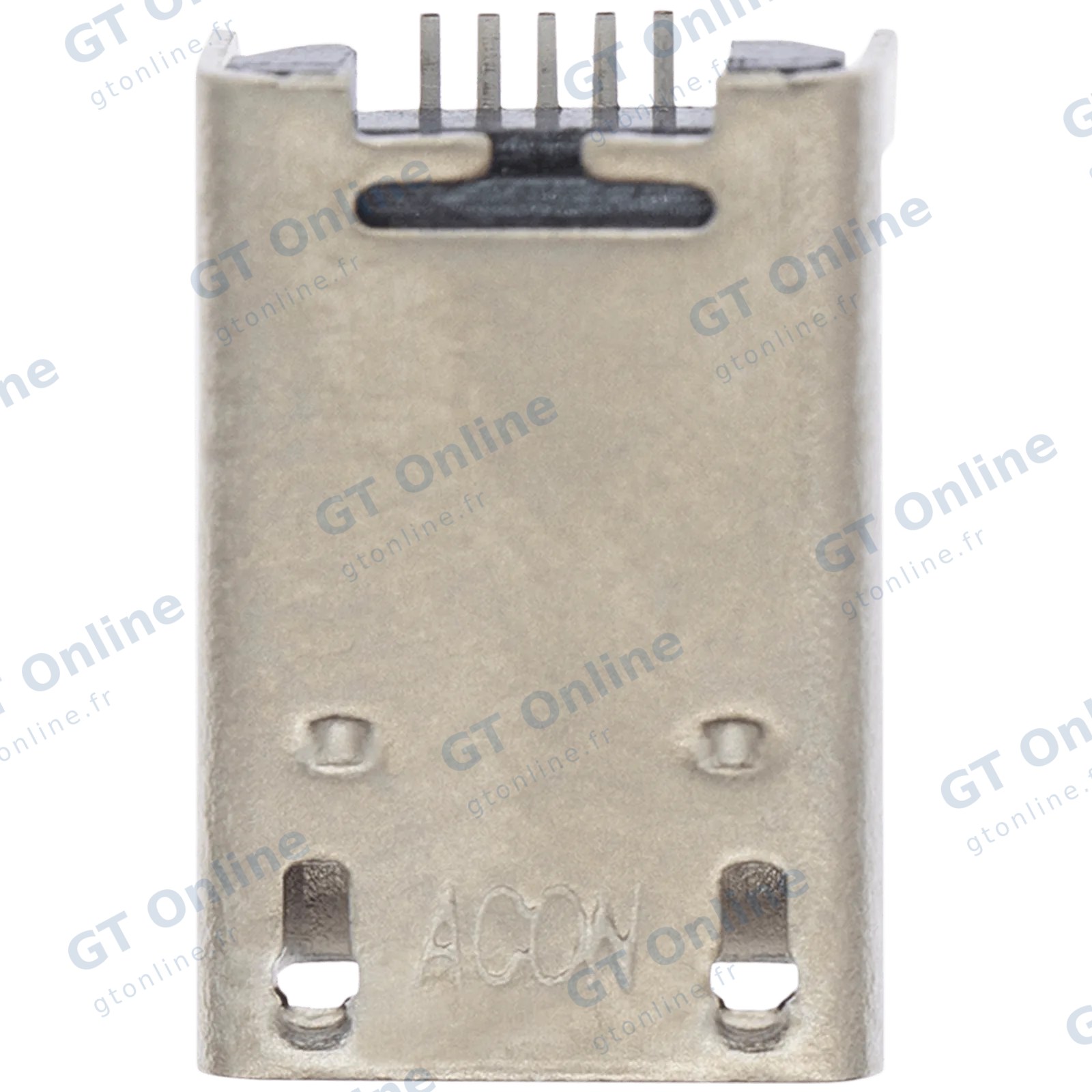 Connecteur de charge à souder — format Micro B, 5 broches, 4 points de fixation (C203)