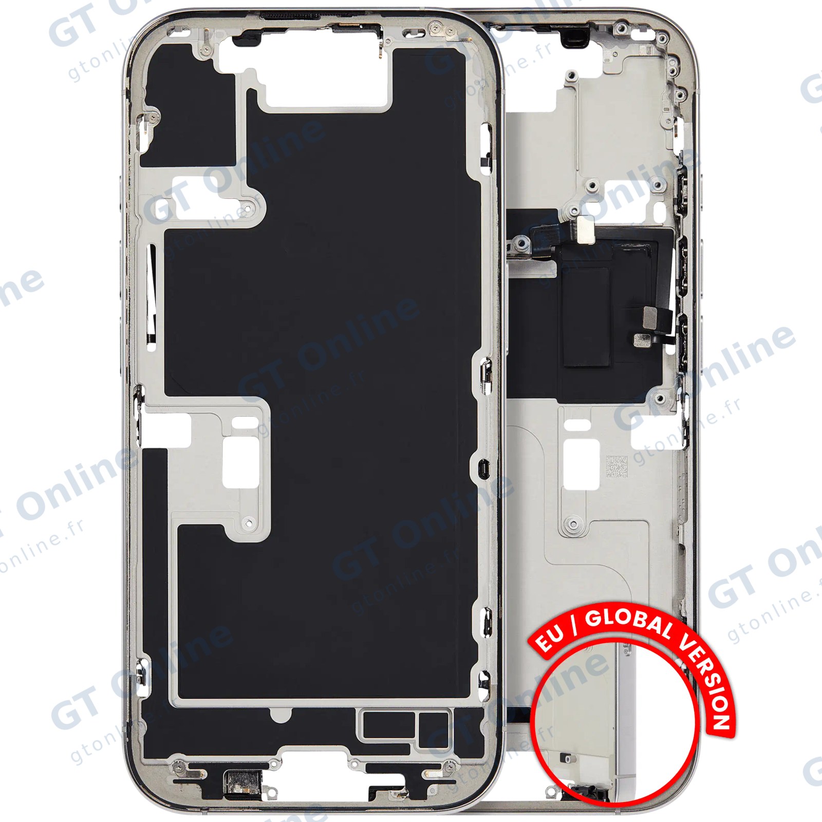 Châssis pour Apple iPhone 16 Pro (version EU, origine d'occasion — grade B, White Titanium)