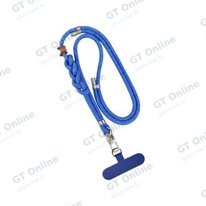 Tour de Cou Universel pour Smartphone Tressé IFL-10 Bleu