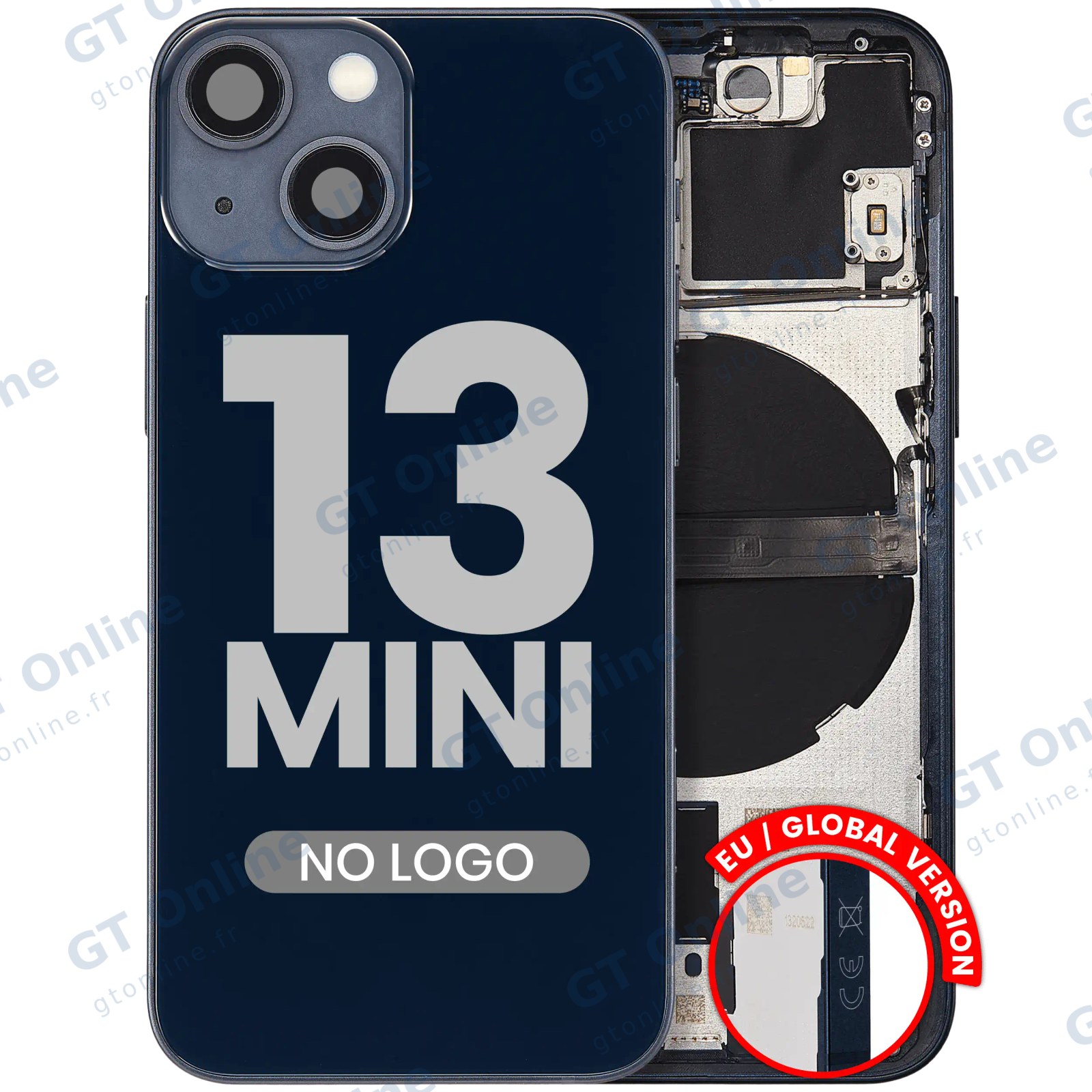 Châssis pour Apple iPhone 13 Mini (version EU, compatible premium, minuit)