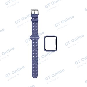 Protection Silicone pour Apple Watch 40mm avec Bracelet Boucle (7) Violet