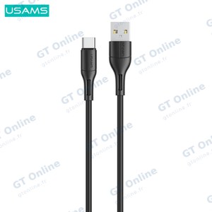 Câble Data USB vers USB-C Usams SJ501USB01 US-SJ501 U68 2A (1m) Noir