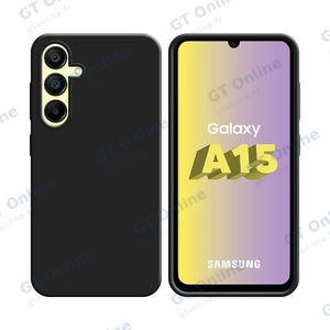 Coque Silicone Compatible pour Samsung Galaxy A15 5G A156B (#3) Noir