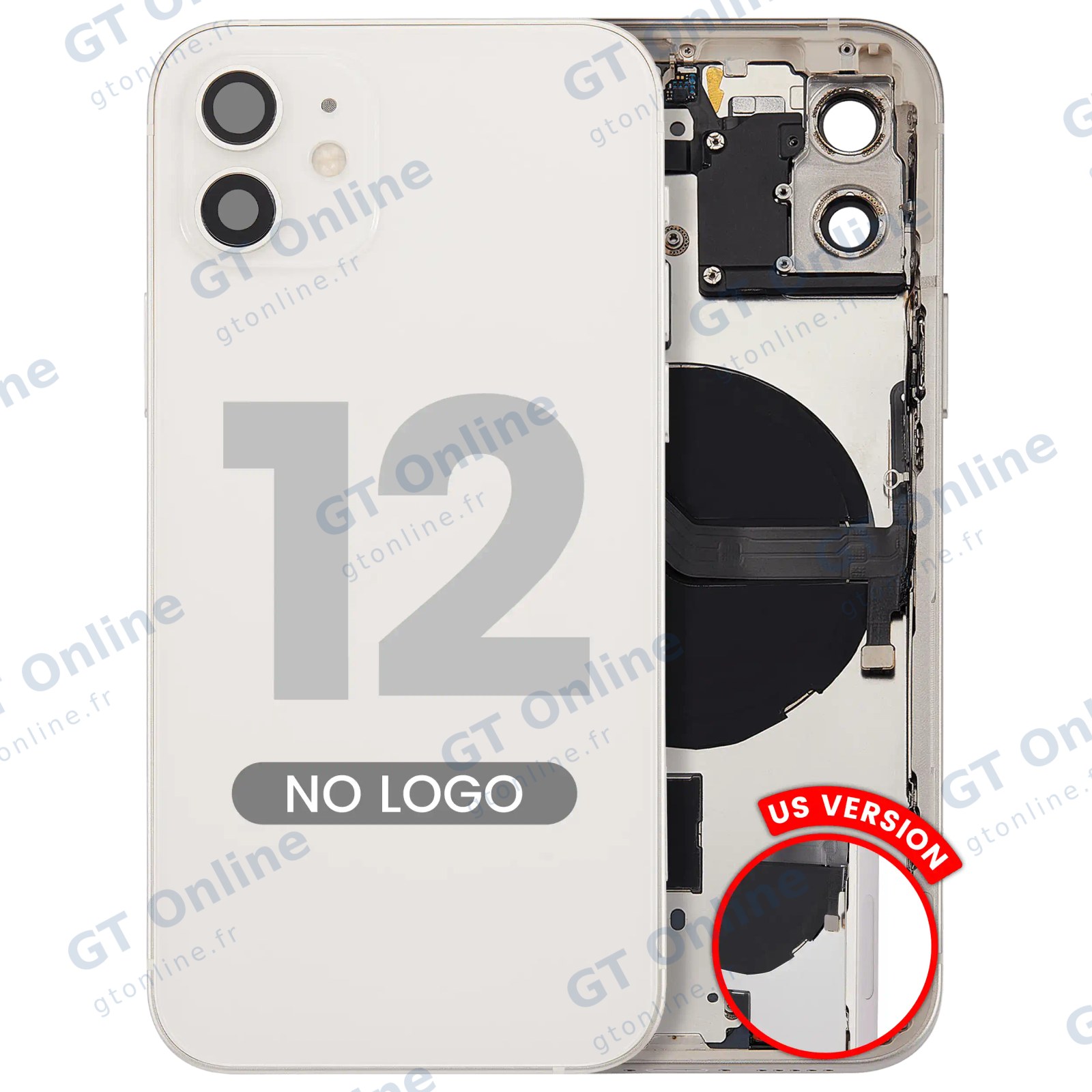 Châssis pour Apple iPhone 12 (version US, compatible premium, blanc)