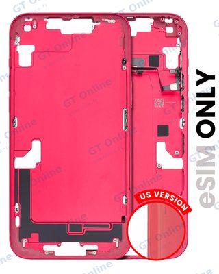 Châssis pour Apple iPhone 14 Plus (version US, origine d'occasion — grade A, rouge)