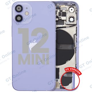 Châssis pour Apple iPhone 12 Mini (version US, origine d'occasion — grade A, violet)