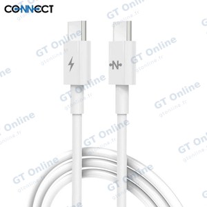 Câble Data USB-C vers USB-C CONNECT MC-CCB2 60W (1m) Blanc