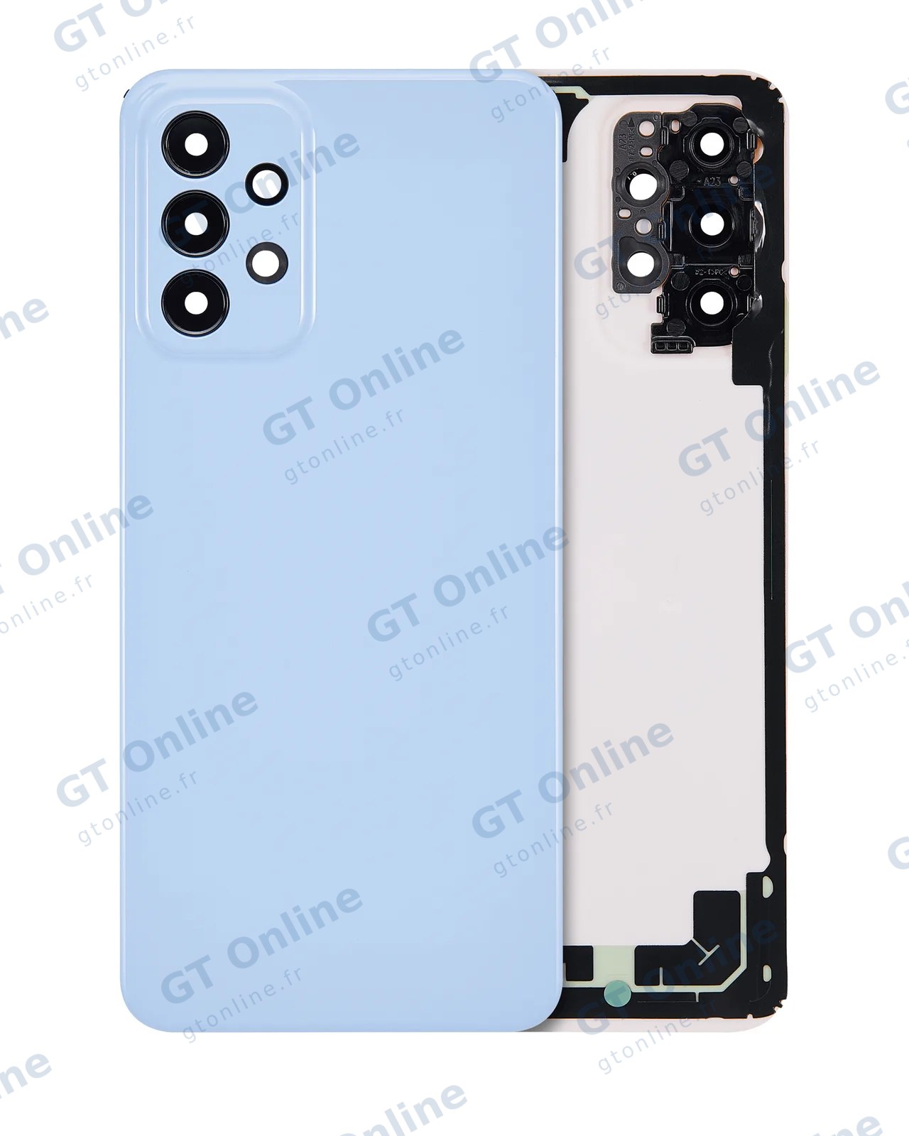 Vitre arrière pour Samsung Galaxy A23 (A235 / 2022) (compatible premium, bleu)