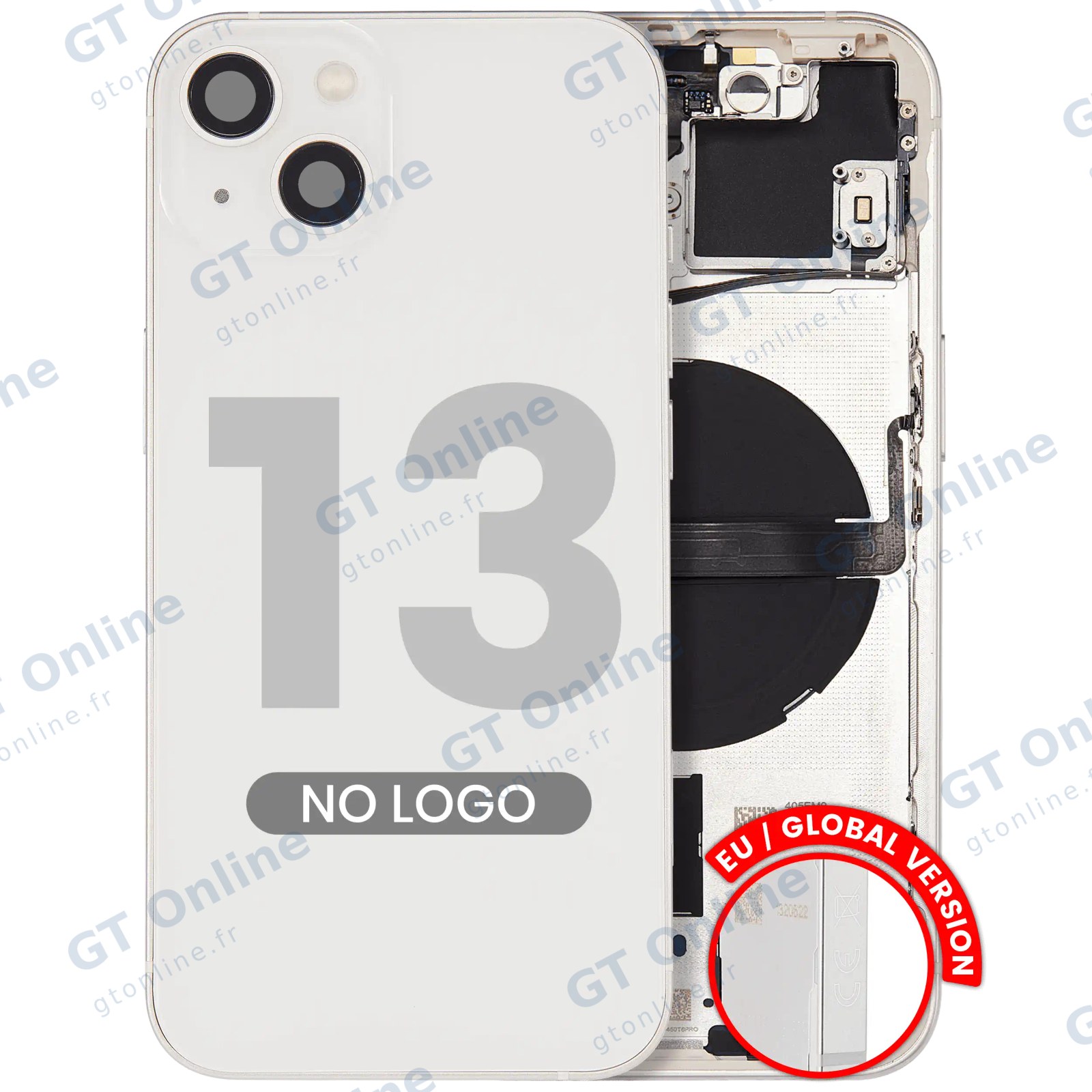 Châssis pour Apple iPhone 13 (version EU, compatible premium, lumière stellaire)
