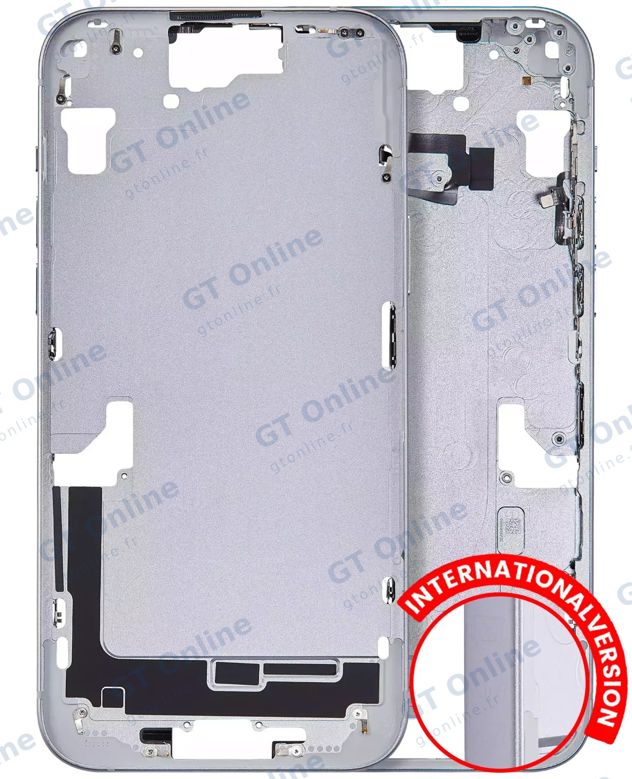 Châssis pour Apple iPhone 15 Plus (version EU, compatible premium, bleu)
