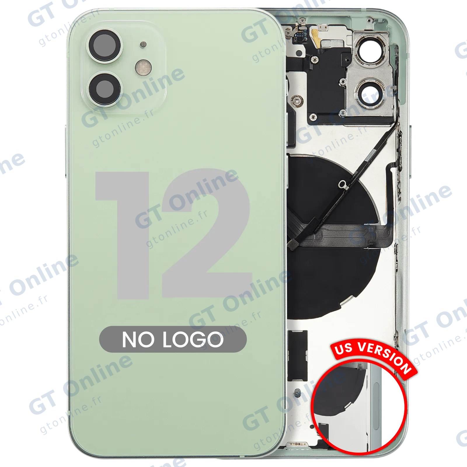 Châssis pour Apple iPhone 12 (version US, compatible premium, vert)
