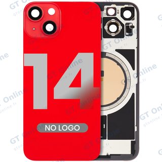 Vitre arrière pour Apple iPhone 14 (rouge, sans logo)