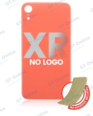 Vitre arrière pour iPhone XR (No Logo / Large Camera Hole, Coral)