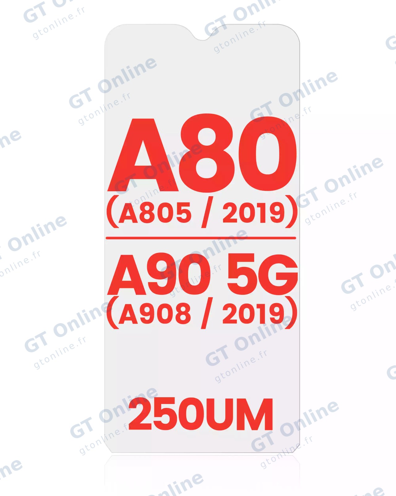 Film OCA pour Samsung Galaxy A80 (A805 / 2019) / A90 5G (A908 / 2019) (lot de 10, 250 µm)