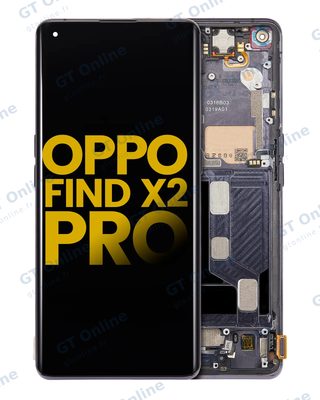 Écran OLED avec châssis pour OPPO Find X2 Pro (reconditionné, noir)