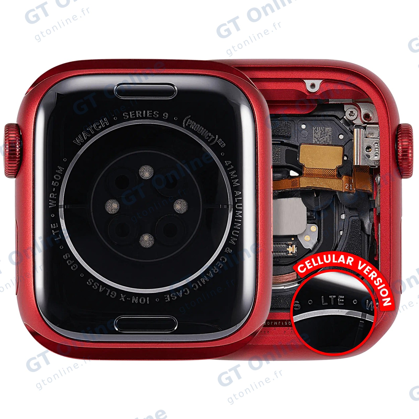 Châssis pour Apple Watch Series 9 (41MM) (origine d'occasion — grade A, Cellular Version, Aluminum / Red)