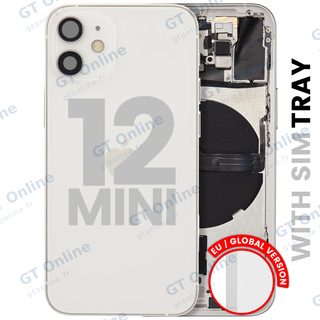 Châssis pour Apple iPhone 12 Mini (version EU, origine d'occasion — grade A, blanc)