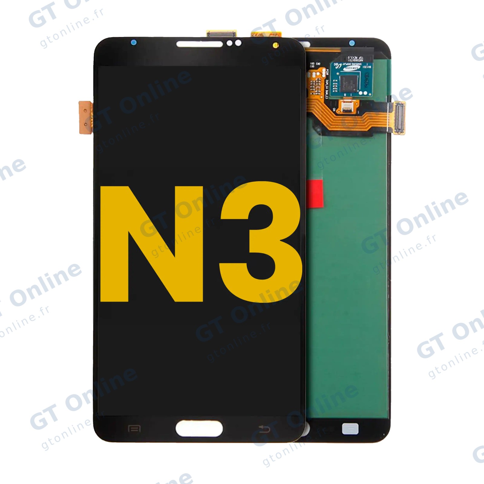 Écran OLED sans châssis pour Samsung Galaxy Note 3 (reconditionné, All Models, noir)