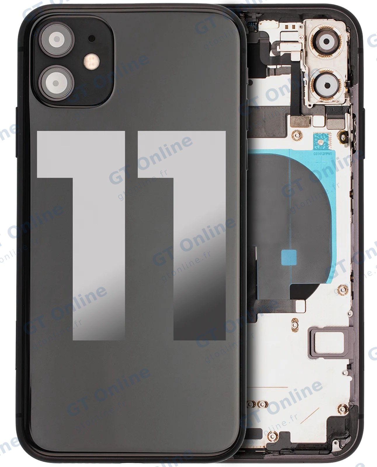 Châssis pour Apple iPhone 11 (origine d'occasion — grade B, noir)