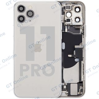 Châssis avec nappe de charge et petits composants pour Apple iPhone 11 Pro (origine d'occasion — grade A, argent)