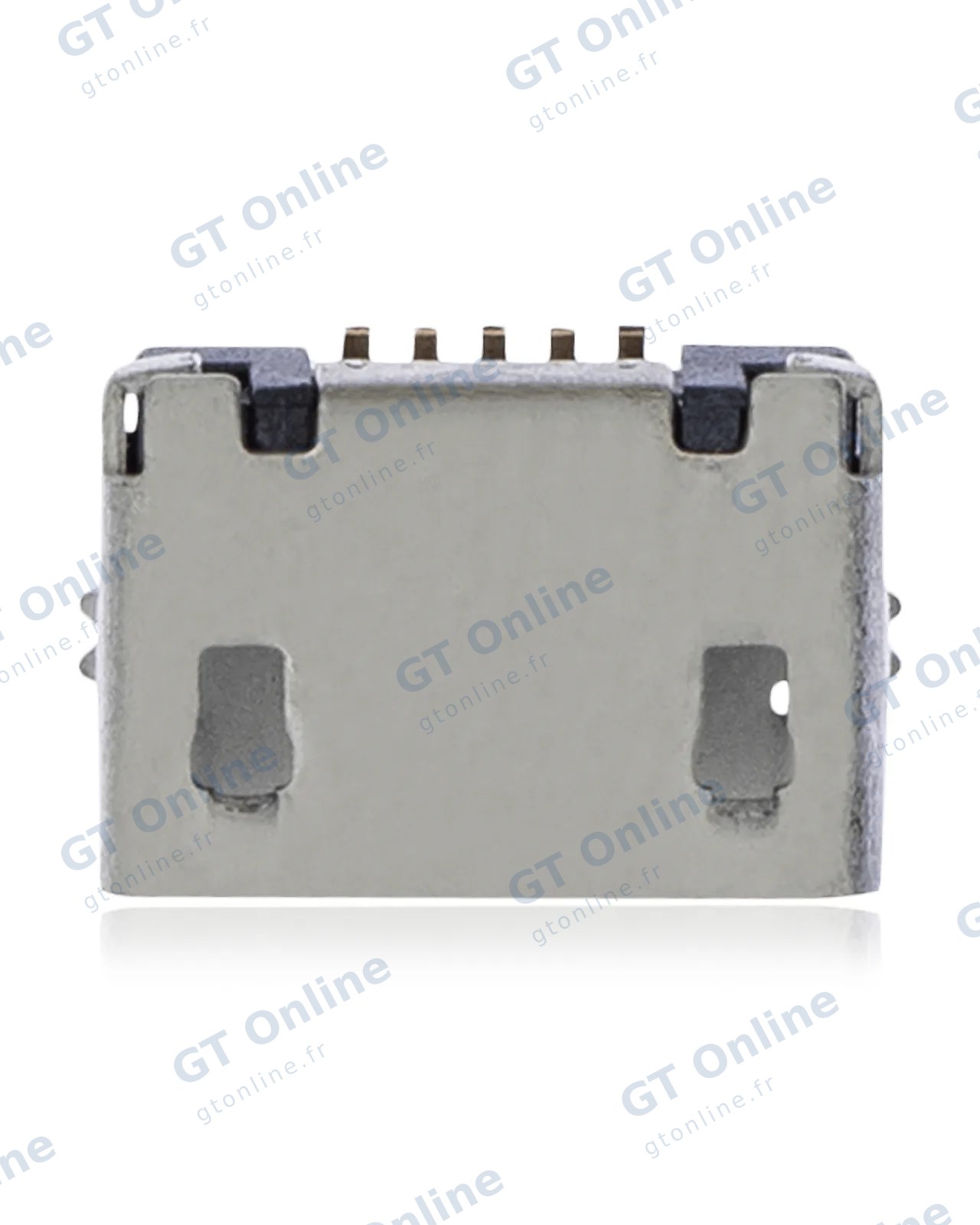 Connecteur de charge à souder — format Micro B, 5 broches, 2 points de fixation (C278)