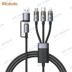 Câble de Charge USB-C + USB vers Lightning + USB-C + Micro USB Mcdodo CA-7260 100W 1.2m