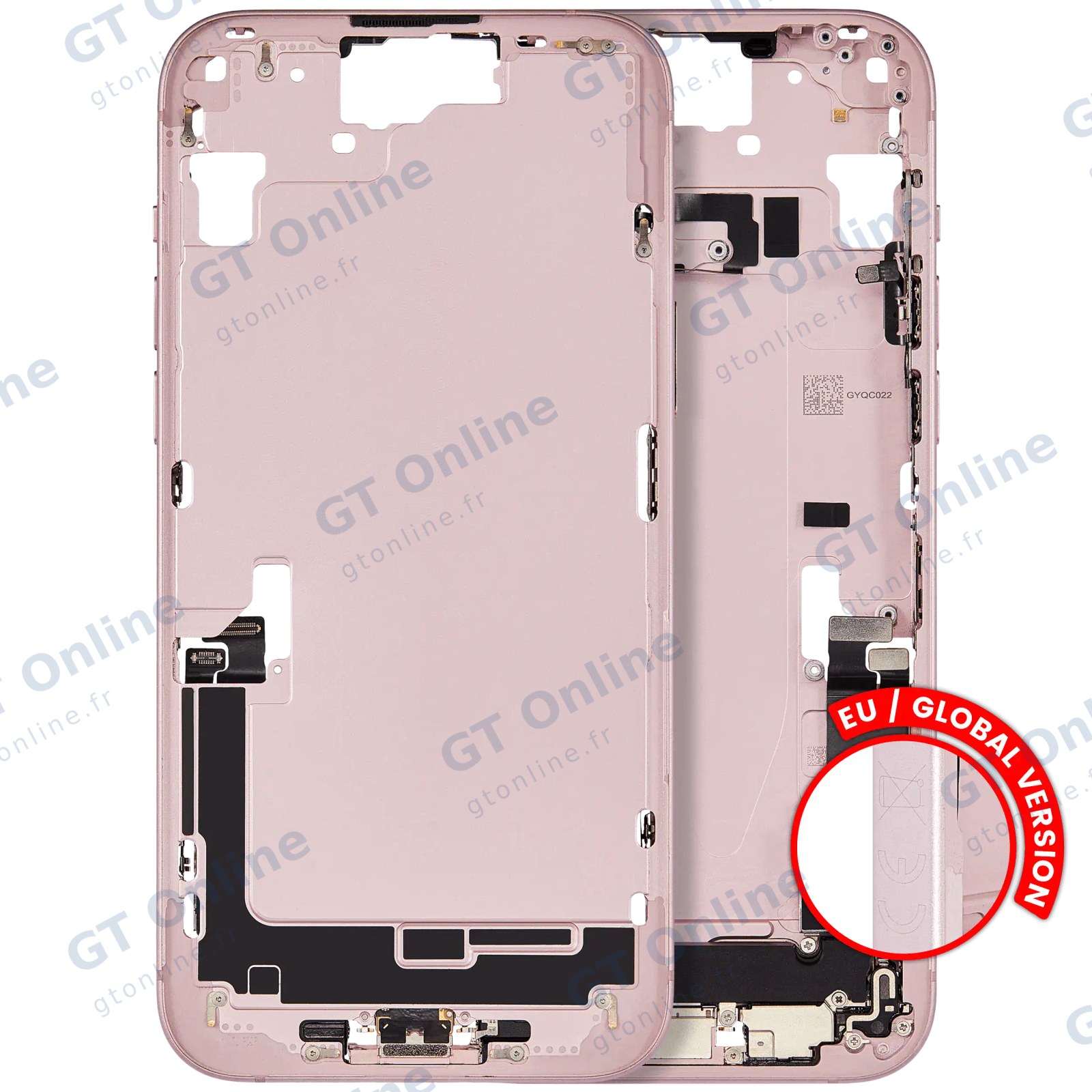 Châssis pour Apple iPhone 15 Plus (version EU, origine d'occasion — grade B, rose)