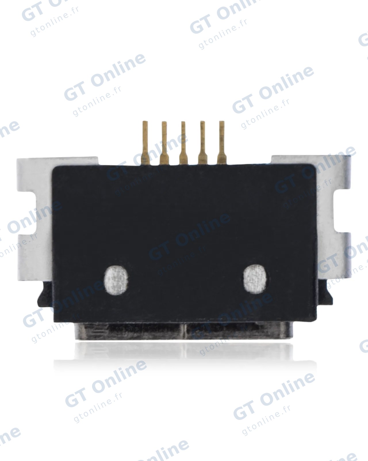 Connecteur de charge à souder — format Micro B, 5 broches, 4 points de fixation (C275)