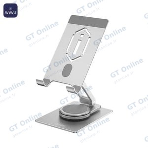 Support pour Smartphone et Tablette Wiwu ZM107 Pliable avec Rotation 360° Argent
