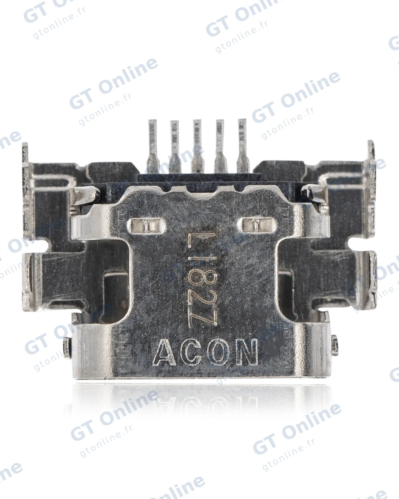 Connecteur de charge à souder — format Micro B, 5 broches, 4 points de fixation (C237)