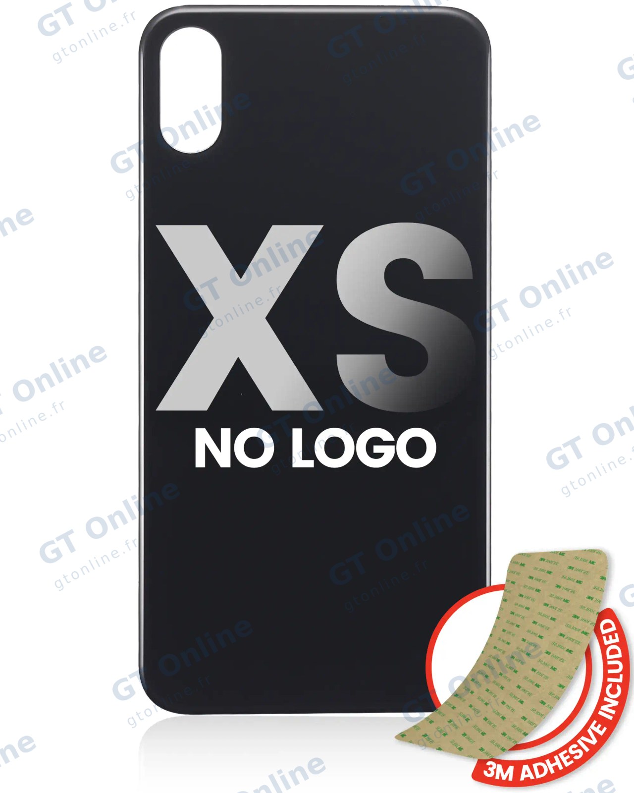 Vitre arrière pour Apple iPhone XS (No Logo / Large Camera Hole, gris sidéral)