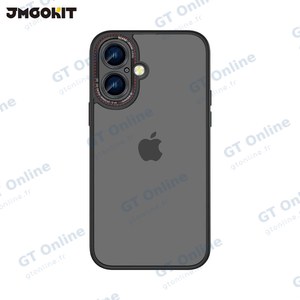 Coque de Protection Canon Lens JMGOKIT pour Apple iPhone 16 Noir