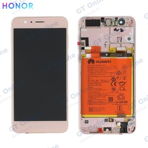 Bloc Écran Complet avec Châssis et Batterie Original Honor 8 02350VAT Rose