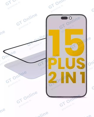 Vitre d’écran avec OCA pour Apple iPhone 15 Plus (OCA Master, lot de 2)