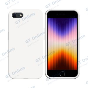 Coque Silicone Compatible pour Apple iPhone 7/iPhone 8/iPhone SE (2nd Gen)/iPhone SE (3e Gen) (#09) Blanc