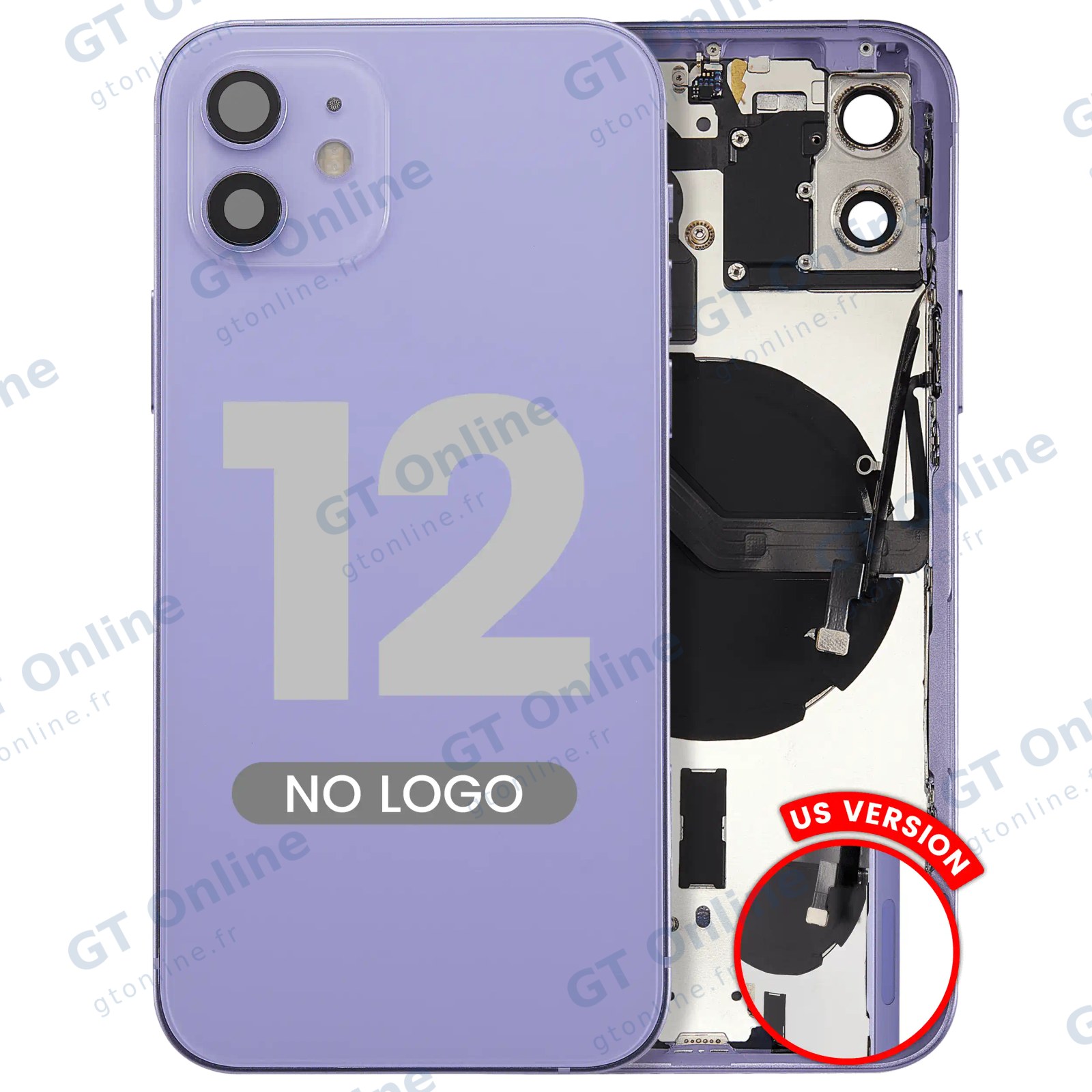 Châssis pour Apple iPhone 12 (version US, compatible premium, violet)