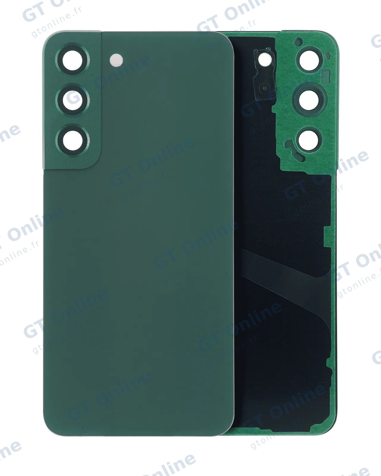 Vitre arrière pour Samsung Galaxy S22 5G (sans logo, compatible premium, vert)