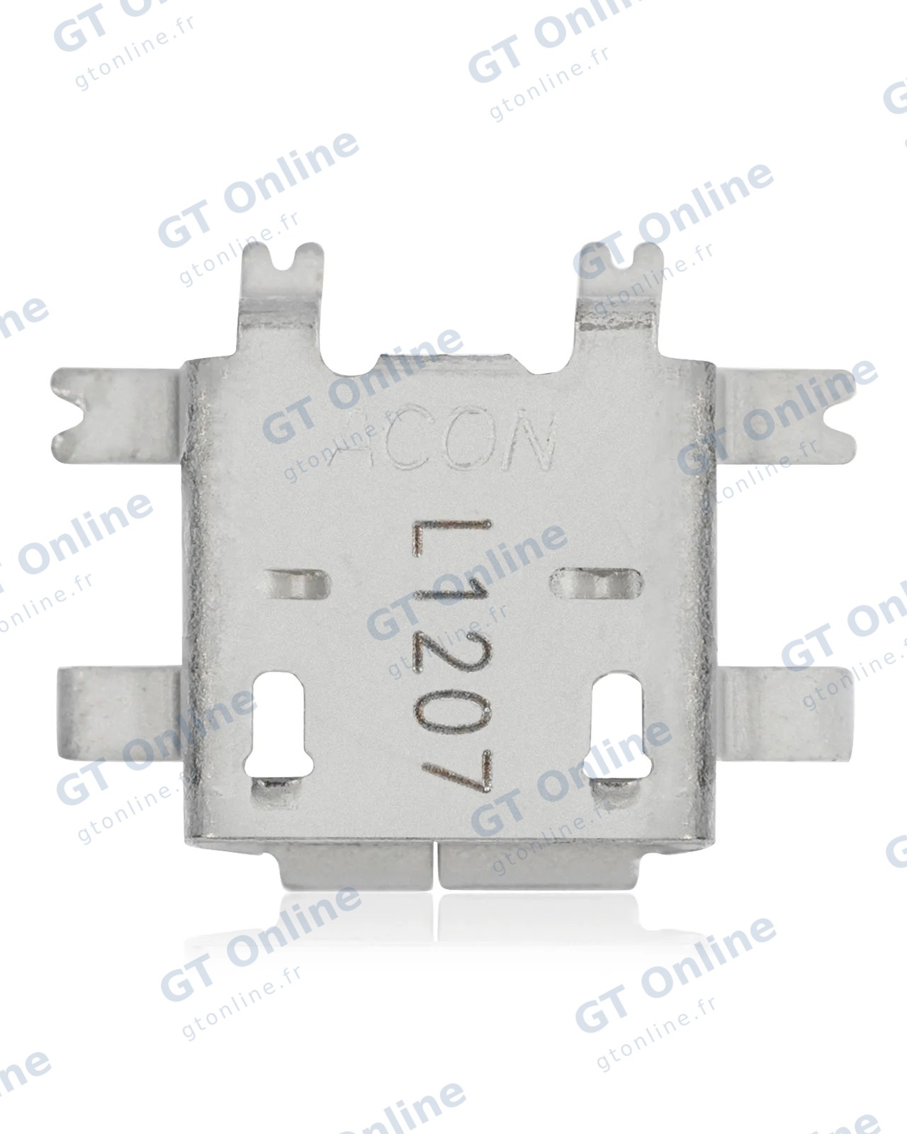 Connecteur de charge à souder — format Micro B, 5 broches, 6 points de fixation (C285)