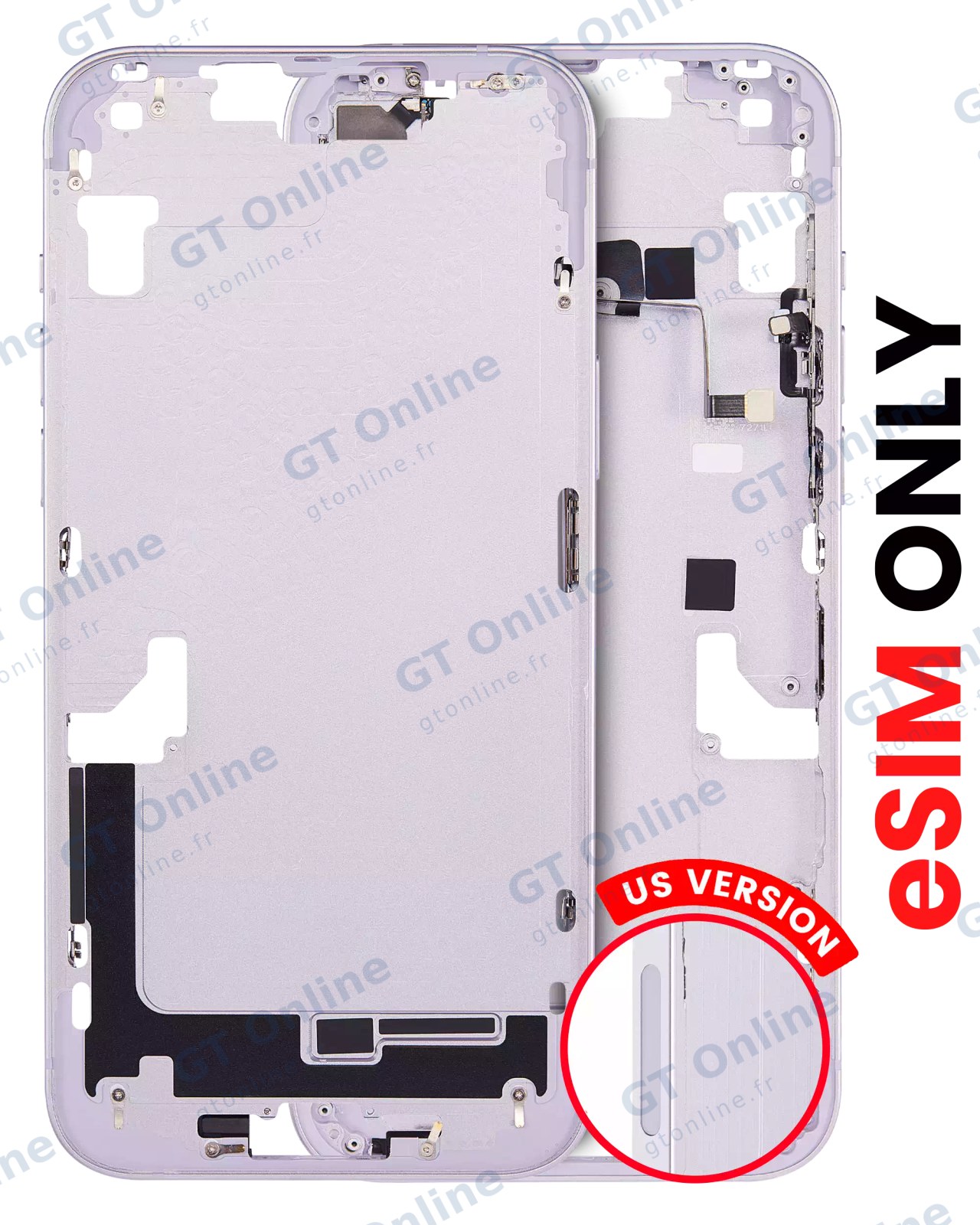 Châssis pour Apple iPhone 14 Plus (version US, compatible premium, violet)