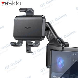 Support Smartphone pour Voiture Yesido C250 Fixation sur Angle d'Écran Noir