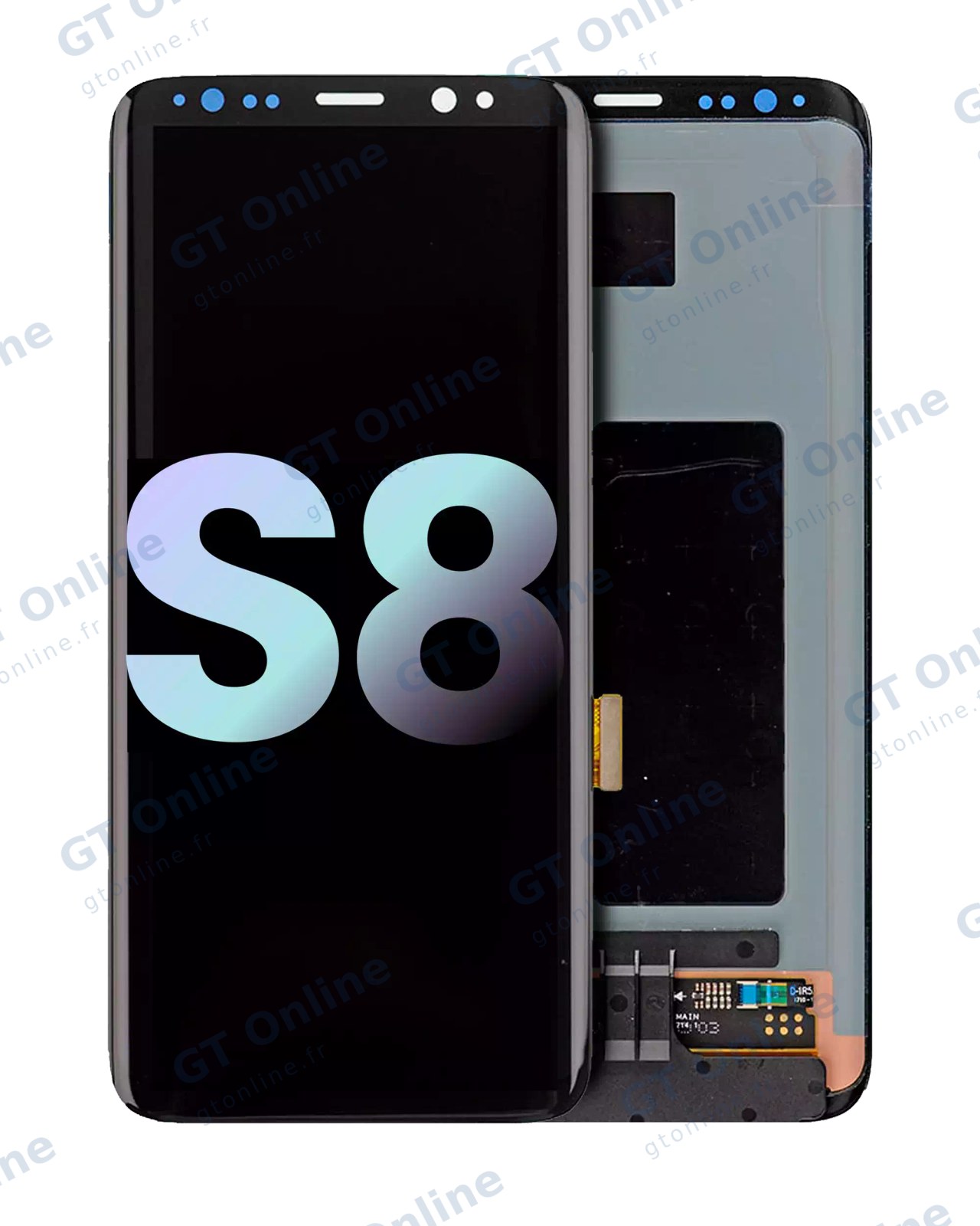 Écran OLED sans châssis pour Samsung Galaxy S8 (pack service origine, toutes couleurs)