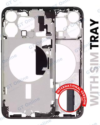 Châssis pour Apple iPhone 15 Pro Max (version EU, origine d'occasion — grade A, Black Titanium)