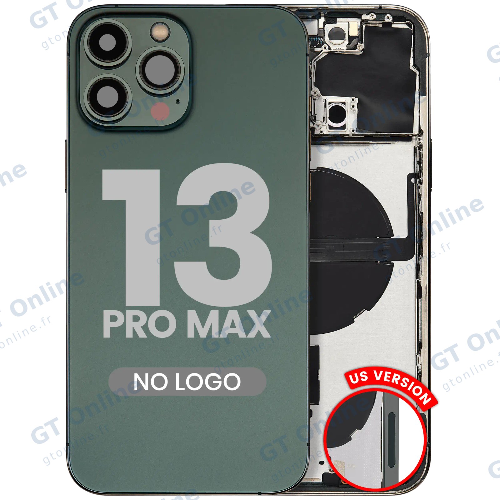 Châssis pour Apple iPhone 13 Pro Max (version US, compatible premium, Alpine Green)