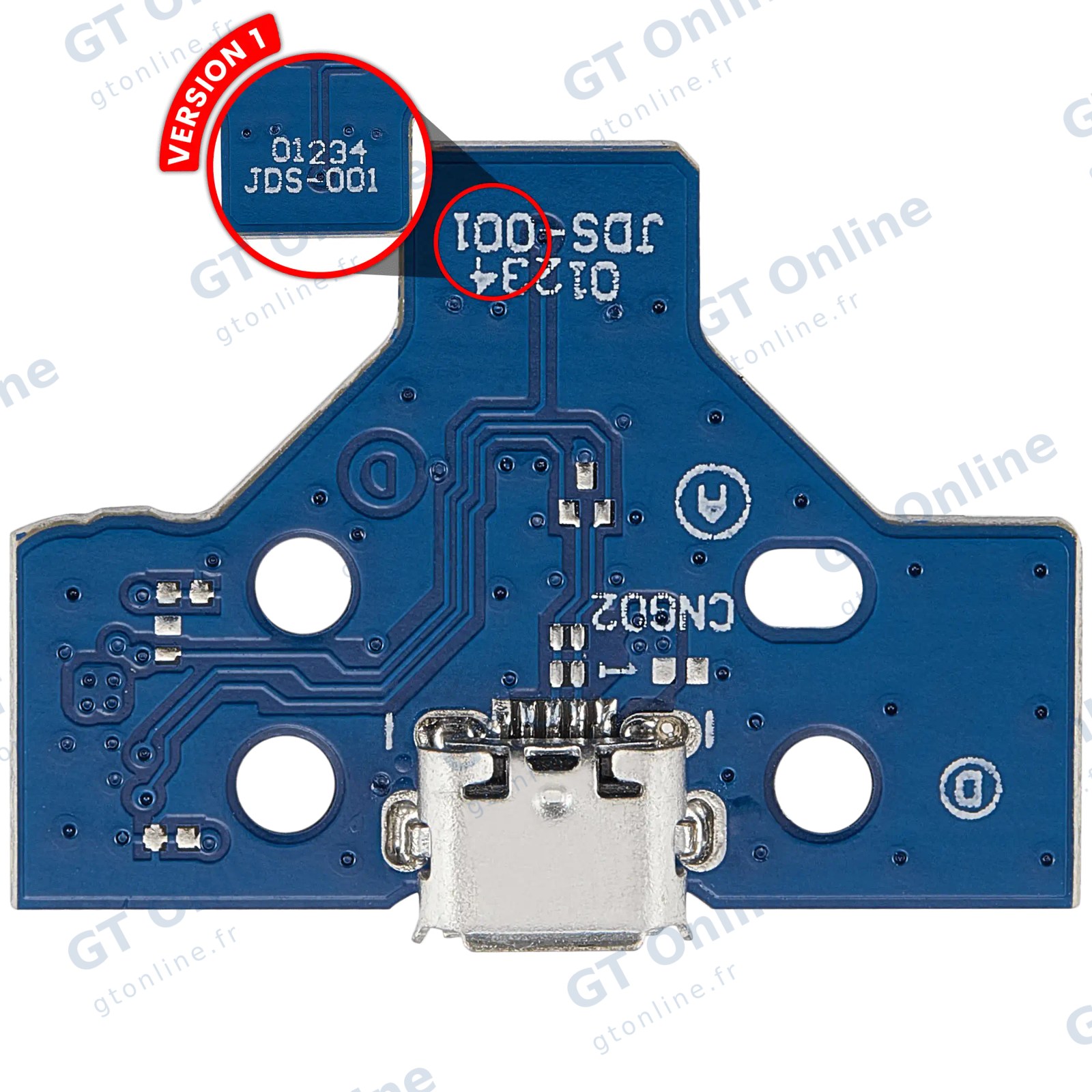 Carte de charge USB à nappe 14 broches pour manette Sony DualShock 4 (PS4) — version 1 : JDS-001