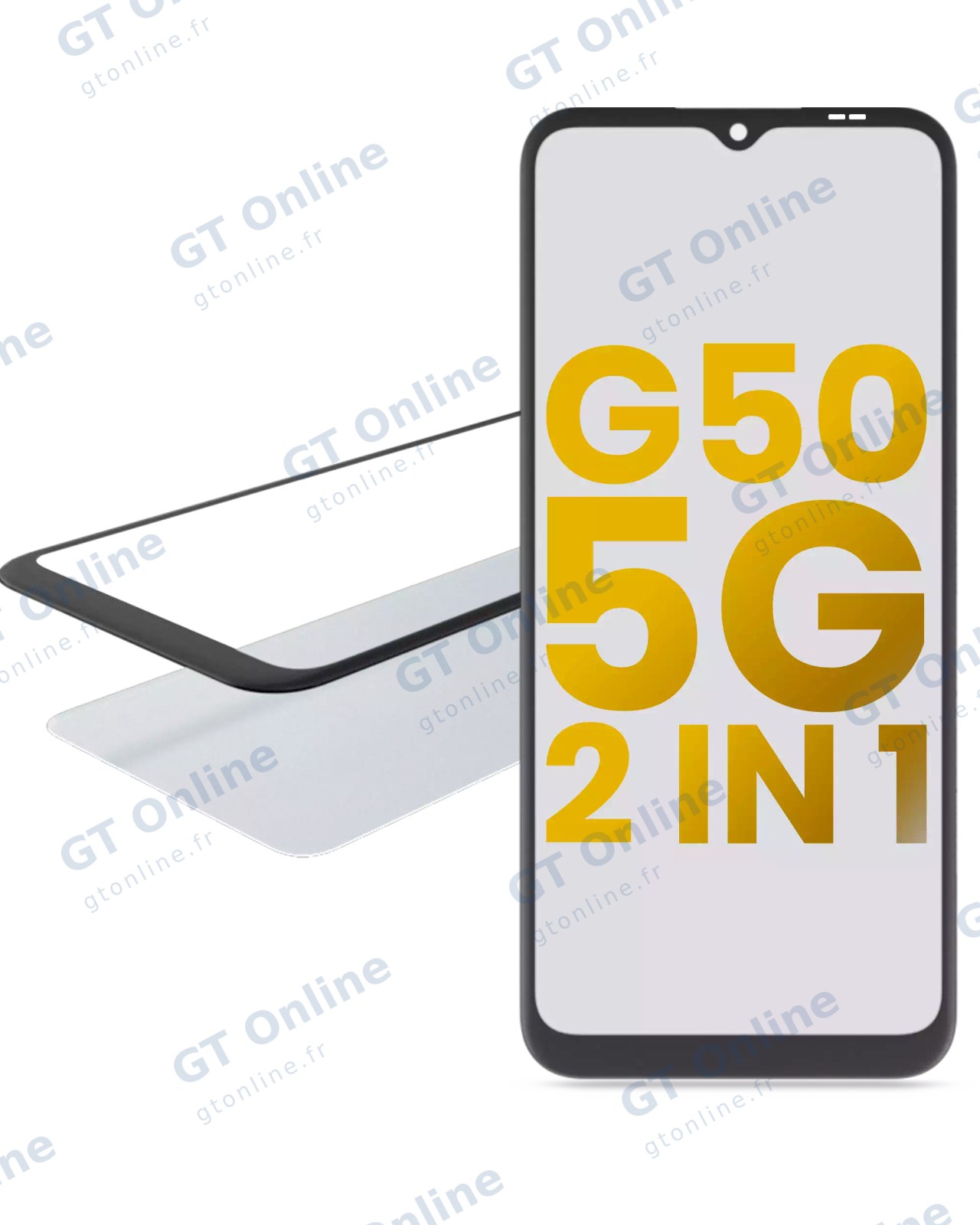 Vitre d’écran avec OCA pour Motorola Moto G50 5G (XT2149-1 / 2021)